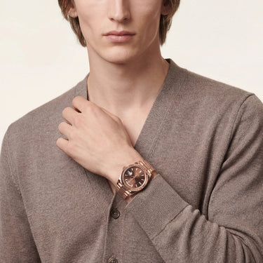 Day-Date Automatic Watch With Diamond Dial Detail