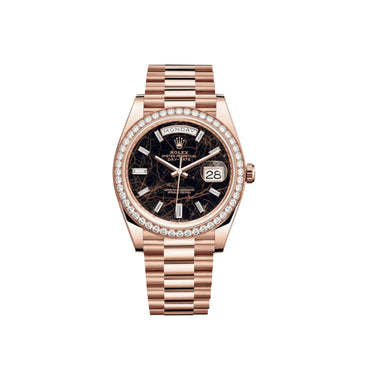 Day-Date Automatic Watch With Diamond-Set Dial Design