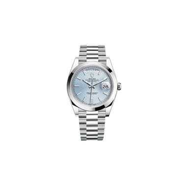 Day-Date Automatic Watch With Textured Motif Dial