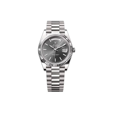 Day-Date Bezel Men’s Watch With Slate Dial