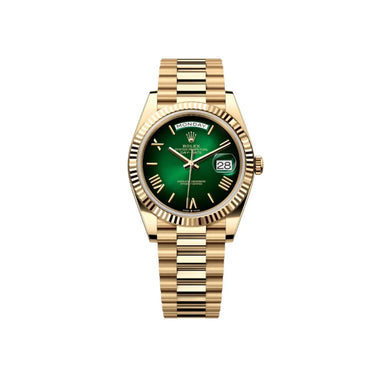 Day-date Classic Automatic Men’s Watch With Roman Numeral Dial And Fluted Bezel