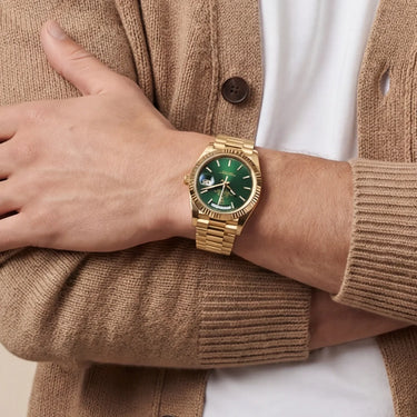Day Date Green Dial Automatic Watch