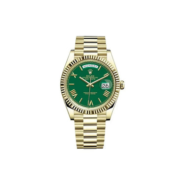 Day-date Green Roman Dial Men's Watch