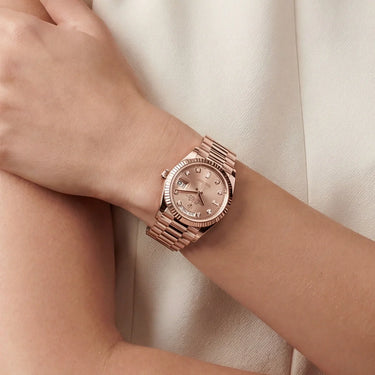 Day-Date Pink Dial Women's Watch
