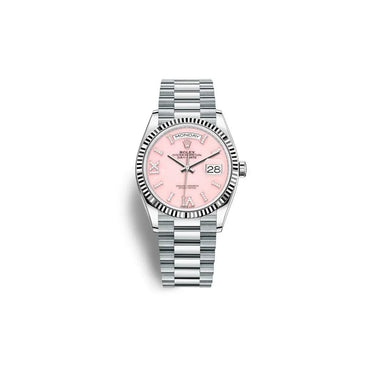 Day-date Platinum Dial Pink Mens Watch
