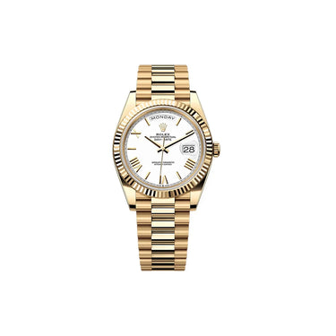 Day-date White Dial Men's President Watch