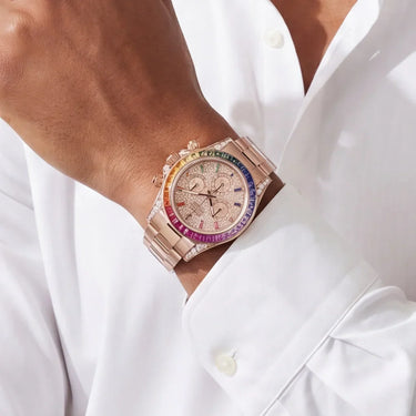 Daytona Chronograph Automatic Rainbow Pave Watch