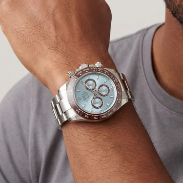 Daytona Ice Blue Dial Platinum Chronograph Men’s Watch