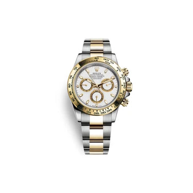 Daytona White Dial Two Tone Mens Watch