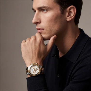 Daytona White Dial Two Tone Mens Watch