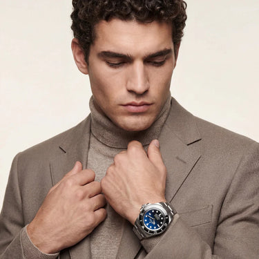 Deepsea D-blue Automatic Men’s Dive Watch With Unidirectional Bezel
