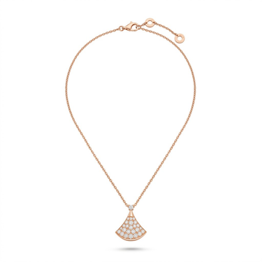 Divas' Dream Fan Pendant Necklace