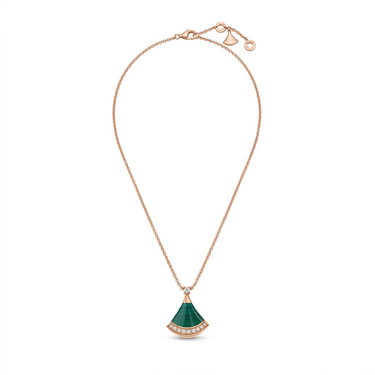 Divas' Dream Green Arc Pendant Necklace