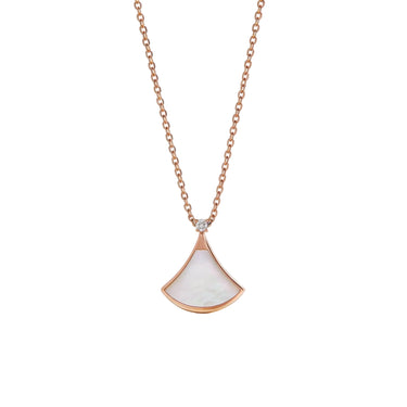 Divas' Dream White Arc Pendant Necklace