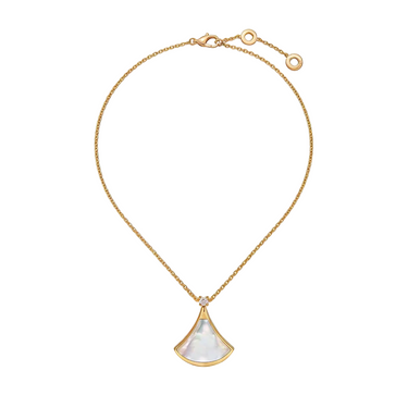 Divas' Dream White Arc Pendant Necklace