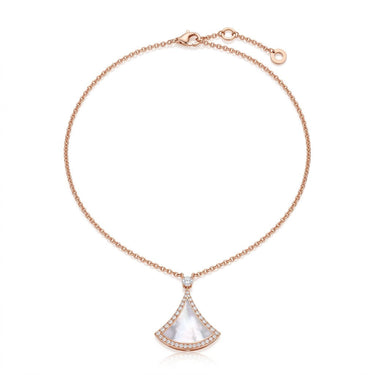 Divas' Dream White Halo Fan Necklace