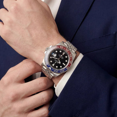 Dual Time Travel Automatic Men’s Watch With 24-Hour Rotating Bezel
