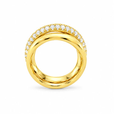 Duet Interlocking Double Band Ring
