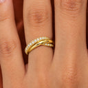 Duet Interlocking Double Band Ring