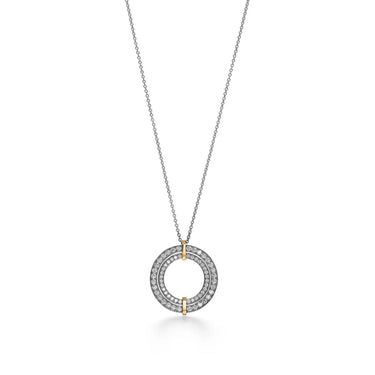 Edge Circle Pendant Necklace