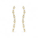 Elara Baguette Ear Climber Earrings
