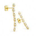 Elara Baguette Ear Climber Earrings