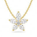 Fiora Marquise Flower Pendant Necklace