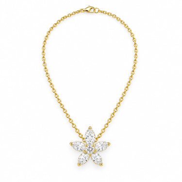 Fiora Marquise Flower Pendant Necklace