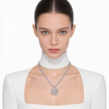 Fiorever Clover Bloom Pendant Necklace