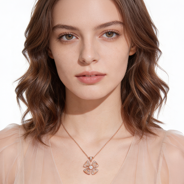 Fiorever Open Petal Flower Necklace