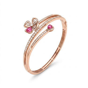 Fiorever Pink Accent Bypass Bracelet
