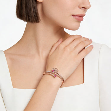 Fiorever Pink Accent Bypass Bracelet