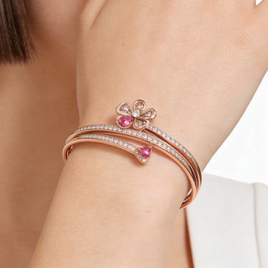 Fiorever Pink Accent Bypass Bracelet