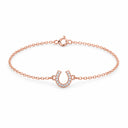 Fortuna Lucky Horseshoe Chain Bracelet - Rose Gold