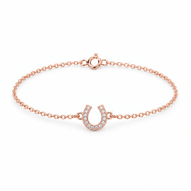 Fortuna Lucky Horseshoe Chain Bracelet - Rose Gold