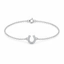 Fortuna Lucky Horseshoe Chain Bracelet - White Gold