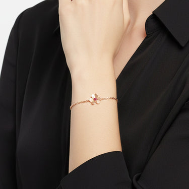 Frivole Ruby Clover Bracelet