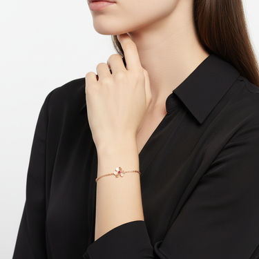 Frivole Ruby Clover Bracelet