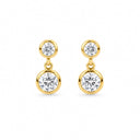 Gemma Double Bezel Drop Earrings