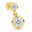 Gemma Double Bezel Drop Earrings