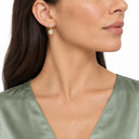 Gemma Double Bezel Drop Earrings