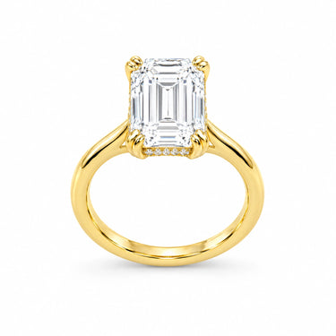 Genevieve Emerald Cut Hidden Halo Ring