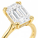 Genevieve Emerald Cut Hidden Halo Ring