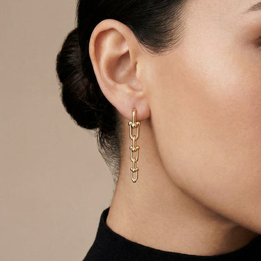 Graduated Link Drop Earrings