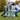 Blue Rocket Outdoor Playset with Tube Slide