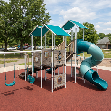 Harbor Ship Adventure Outdoor Playset With Slide