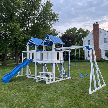 Blue Haven Backyard Playset With Slide And Swings