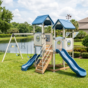 Little Weather Watch Outdoor Playset With Twin Slides
