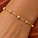 Ilaria Pave Bead Satellite Chain Bracelet