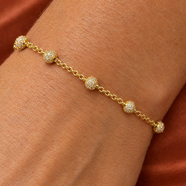 Ilaria Pave Bead Satellite Chain Bracelet